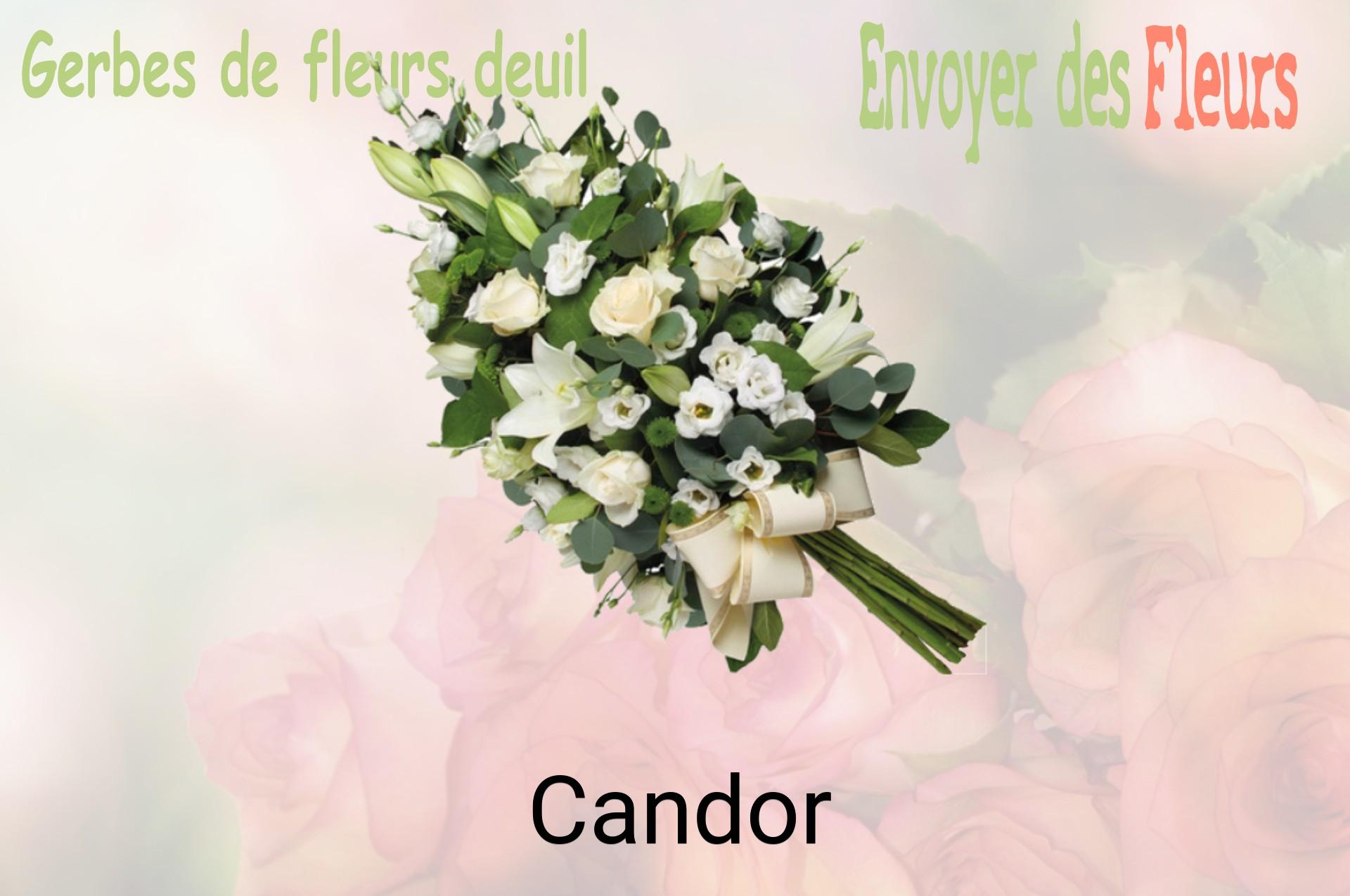 Gerbe de fleurs de deuil livrée à Candor